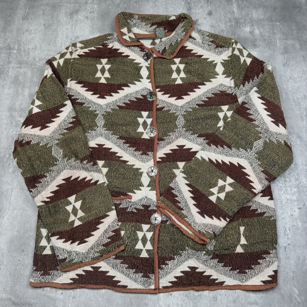 Jane Ashley Jacket Tapestry Southwest Western Aztec Women's Country Core PXL